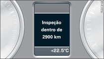 Painel de instrumentos: Aviso do intervalo do serviço de assistência